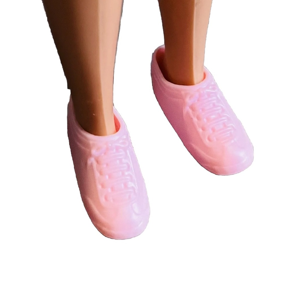 Vintage Mattel Barbie Skipper Doll Tennis Shoes Sneakers Pink 1980s Vinyl